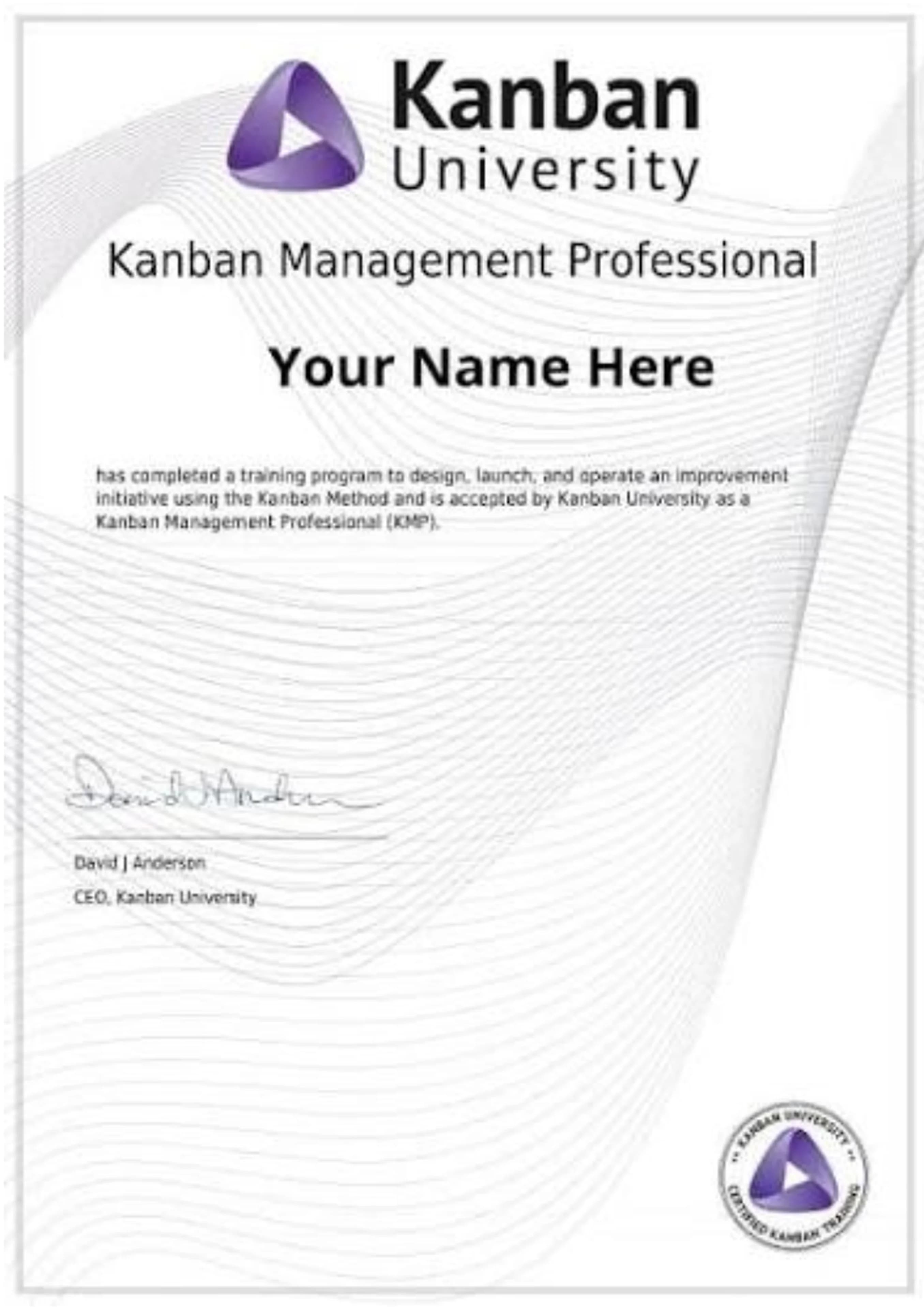 Course completion certificate preview